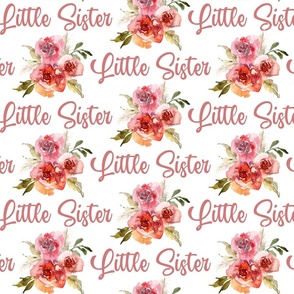 Little Sister Watercolor Floral - large scale