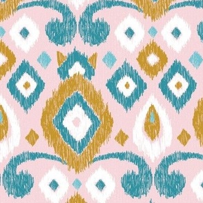 Kitty Cat Ikat - joy cotton candy