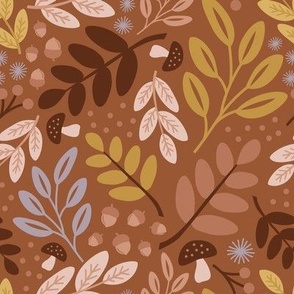 Fall Botanical - Terracotta Medium Scale