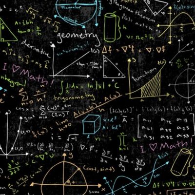 Math Lessons (Dark Chalkboard)