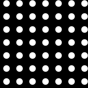 White dots on black