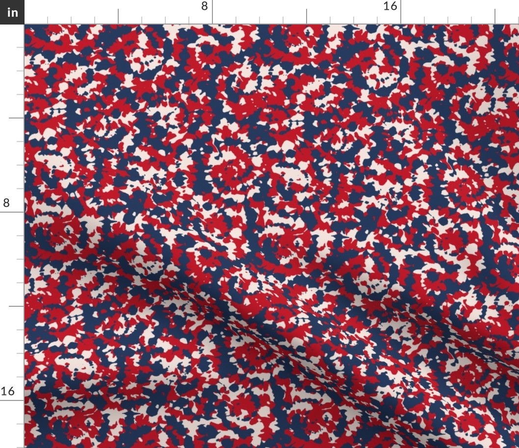 Little messy spiral spots abstract dots in swirl shape nursery design usa american disco red navy blue on sand