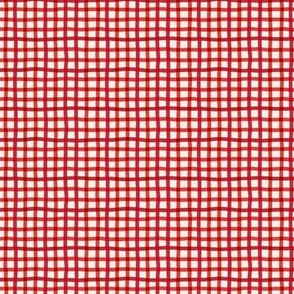 mini micro /red christmas wobbly gingham