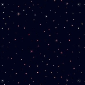 Stars on a mysterious black night sky