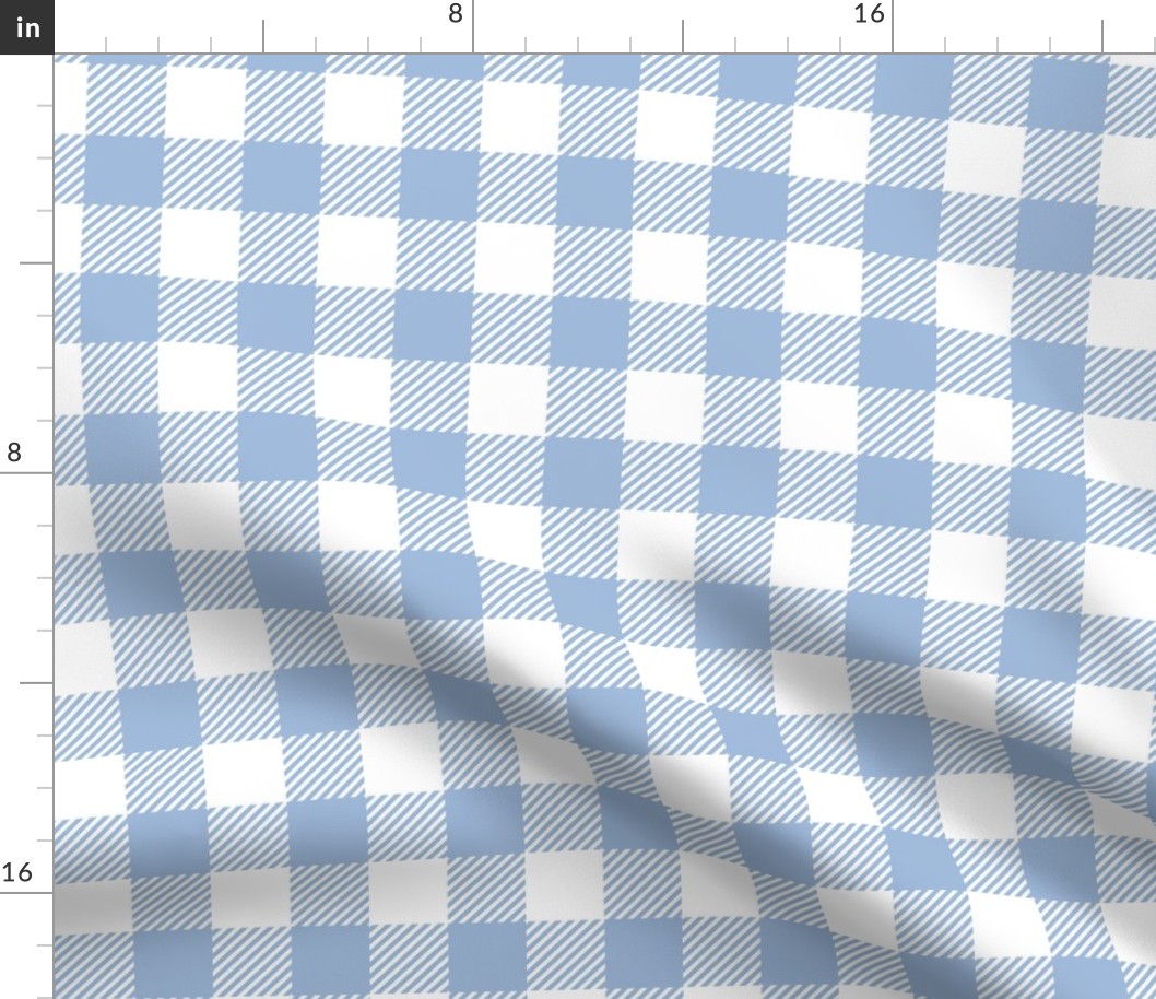 Light Blue Check - Medium (Winter Blues Collection)