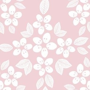 Cotton Candy and White Cherry Blossom Floral Wallpaper