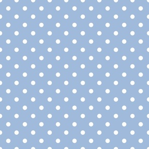 Light Blue With White Polka Dots - Medium (Winter Blues Collection)
