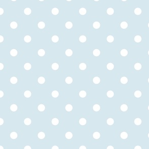 Light Light Blue With White Polka Dots - Large (Winter Blues Collection)
