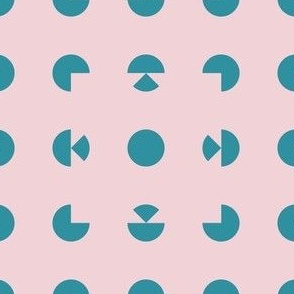 Cotton Candy and Lagoon Triangle Square Dots