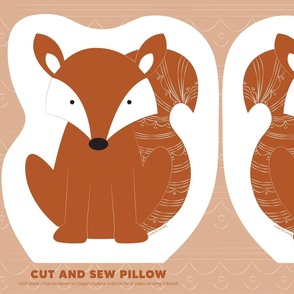 Fox cut and sew fat quarter pillow