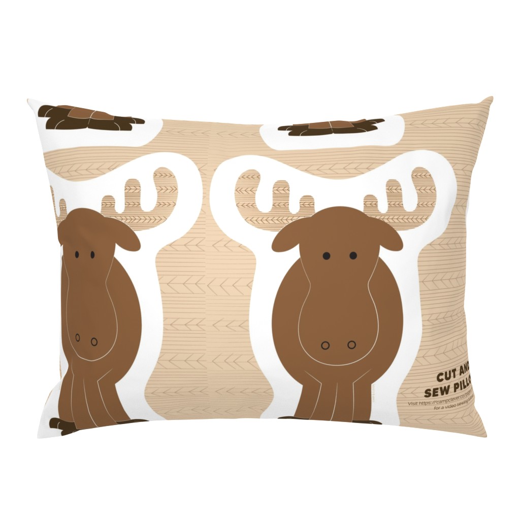 Moose cut and sew fat quarter pillow