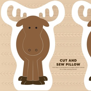 Moose cut and sew fat quarter pillow