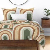 1 Blanket 2 Loveys per yard (54" width) Abstract Rainbow - Boho Modern Neutral Nursery Blanket Panels