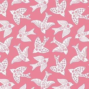 Floral Birds Pink