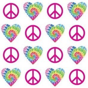 tie dye peace and love