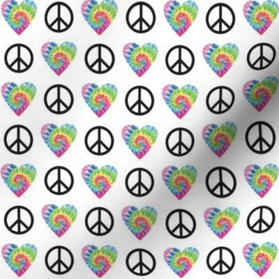 tiny tie dye peace and love