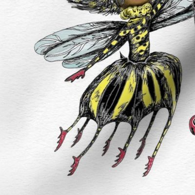 custom order, African American black queen bee of color, jumbo large scale,  paper background, jumbo large scale