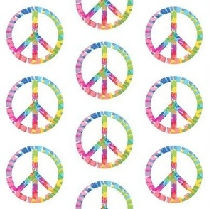 tie dye peace signs