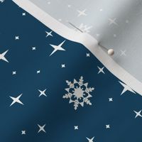 Snowflake Starry Night Blue