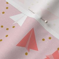 Paper Air Planes in Pinks by ArtfulFreddy