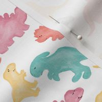 watercolor dinosaurs on white [24]