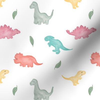 watercolor dinosaurs on white [25]