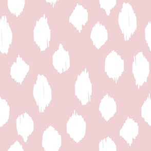 GIANT freehand scribble spot ikat - cotton candy pink