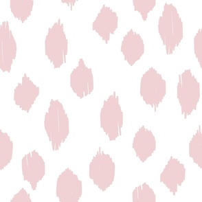 GIANT freehand scribble spot ikat - cotton candy pink & white