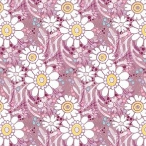 mauve daisy tapestry  