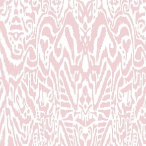 freehand scribble messy heart ikat - cotton candy pink