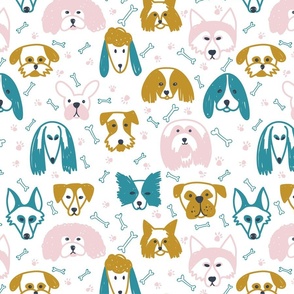 dogs seamless pattern