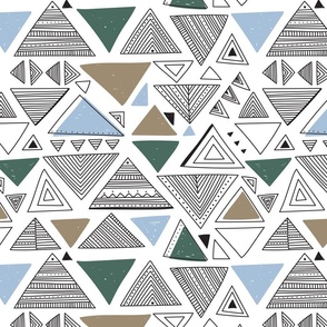 abstract seamless pattern with ornate triangles
