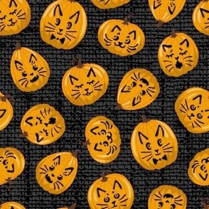 Cat-O-Lanterns (Orange and Black Palette) – Small Scale