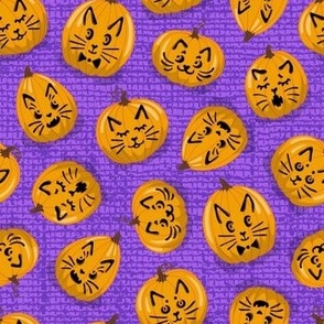 Cat-O-Lanterns (Orange and Purple Palette) – Small Scale
