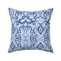 Genevieve Monochrome Blue Paisley