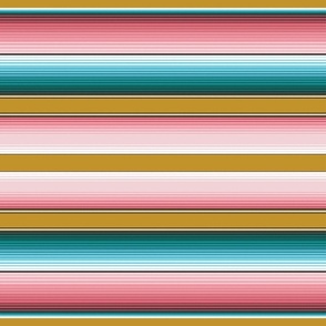 Joyful Serape Stripes. Mustard, Lagoon and Cotton Candy Matching Petal Signature Cotton Solids