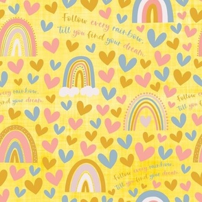 follow every rainbow yellow linen