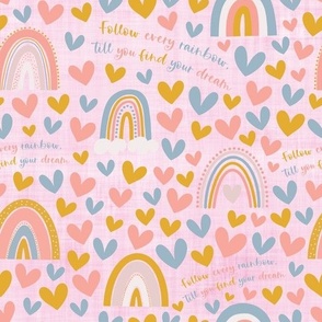 follow every rainbow pink linen