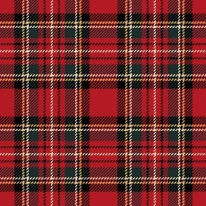 ★ RED TARTAN L ★ Royal Stewart inspired / Large Scale (4" on fabric, 6" on wallpaper) / Collection : Plaid ’s not dead – Classic Punk Prints 