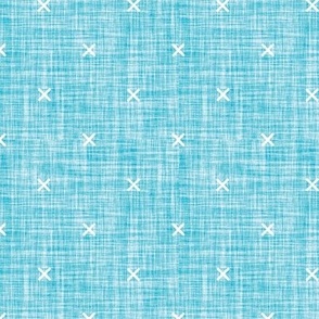 turquoise blue linen x