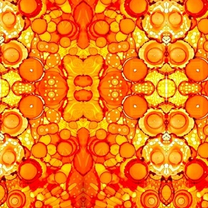 Orange and Red Bubbles and Swirls