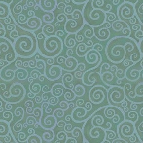 Khaki Celtic spirals