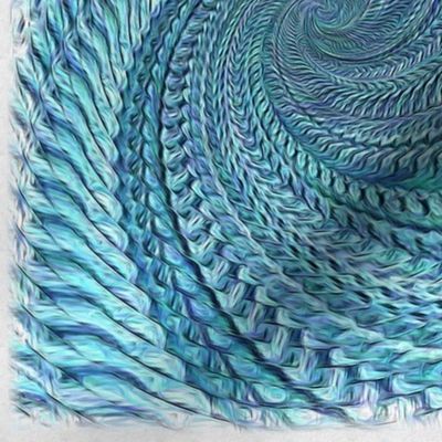 tiled spiral blue