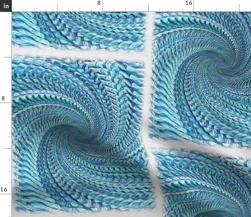 tiled spiral blue