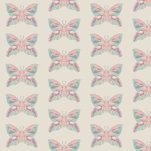 purple pink butterfly on ivory