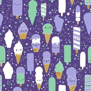 Small Ice Cream Joy On Purple