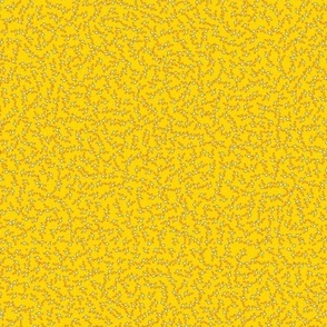 Melange, small dots, Turquoise on yellow background