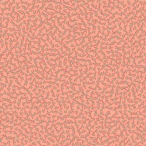 Melange, small dots, Turquoise on a pink background