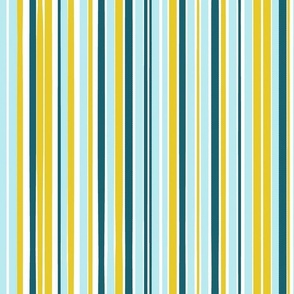 Teal and yellow Stripe