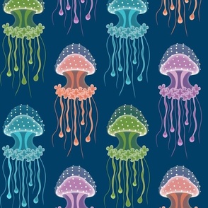 Jellyfish Lagoon Multicolor Solid Medium